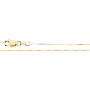 .55 mm Box Chain, 18K gold, 18.00 inch, lobster claw