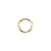 Round jump ring, 3 mm max chains. 14K yellow gold.