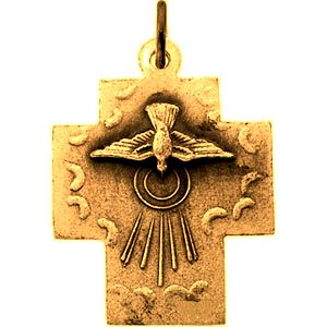 Alpha Omega Cross, 24.50 x 22 mm, 14K Yellow Gold - Click Image to Close