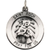 St. Roch Medal, 18.5 mm, Sterling Silver