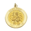 St. Roch Medal, 18 mm, 14K Yellow Gold