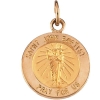 St. John The Baptist Medal, 15 mm, 14K Yellow Gold