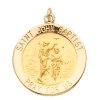 St. John The Baptist Medal, 22 mm, 14K Yellow Gold
