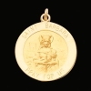 St. Barbara Medal, 15 mm, 14K Yellow Gold