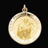 St. Francis of Assisi Medal, 15 mm, 14K Yellow Gold