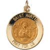 St. Martin De Porres Medal, 22 mm, 14K Yellow Gold