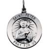 St. Peter Medal, 15 mm, Sterling Silver