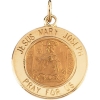 Jesus,Mary,Joseph Medal, 15 mm, 14K Yellow Gold