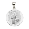 St. Gerard Medal, 15 mm, 14K White Gold