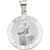 St. Gerard Medal, 18 mm, 14K White Gold