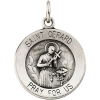 St. Gerard Medal, 15 mm, Sterling Silver