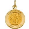 St. Raphael Medal, 12 mm, 14K Yellow Gold
