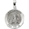 St. Andrew Medal, 15 mm, 14K White Gold