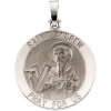 St. Andrew Medal, 18 mm, 14K White Gold