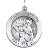 St. Matthew Medal, 15 mm, Sterling Silver