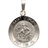 St. George Medal, 15 mm, 14K White Gold