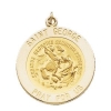 St. George Medal, 18 mm, 14K Yellow Gold