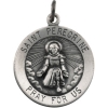 St. Peregrine Medal, 18 mm, Sterling Silver