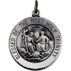Holy Trinity Medal, 18.5 mm, Sterling Silver