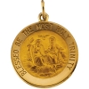 Holy Trinity Medal, 18 mm, 14K Yellow Gold