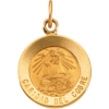 Caridad Del Cobre Medal, 12 mm, 14K Yellow Gold
