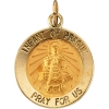 Infant of Prague Medal, 12 mm, 14K Yellow Gold