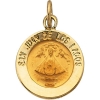 San Juan of Los Lagos Medal, 12 mm, 14K Yellow Gold