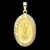 Lady of Guadalupe Medal, 21 x 15 mm, 14K Yellow Gold