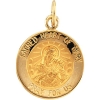 Sacred Heart of Mary Medal, 15 mm, 14K Yellow Gold