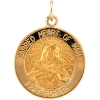 Sacred Heart of Mary Medal, 22 mm, 14K Yellow Gold
