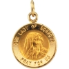 Lady of Sorrows Medal, 12 mm, 14K Yellow Gold