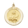 St. Lucy Medal, 15 mm, 14K Yellow Gold