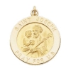 St. Joseph Medal, 22 mm, 14K Yellow Gold