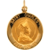 St. Charles Medal, 18 mm, 14K Yellow Gold