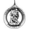St. Christopher Medal., 25.25 mm, Sterling Silver