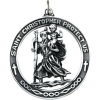 St. Christopher Medal, 38.75 mm, Sterling Silver