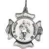 St. Florian Medal, 25 mm, Sterling Silver