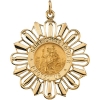 St. Christopher Medal, 30 x 26 mm, 14K Yellow Gold