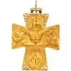 Cross 4-Way Medal, 28 x 23.50 mm, 14K Yellow Gold