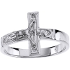 Sterling Silver 15 mm Crucifix Chastity Ring