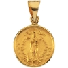Guadalupe Medal, 13 mm, 18K Yellow Gold