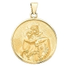 St. Anthony Medal, 24.5 mm, 18K Yellow Gold