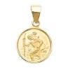 St. Christopher Medal, 13 mm, 18K Yellow Gold