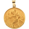 St. Christopher Medal, 24.5 mm, 18K Yellow Gold