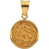 St. Michael Medal, 13 mm, 18K Yellow Gold