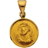Face of Jesus (Ecce Homo) Medal, 13 mm, 18K Yellow Gold