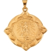 St. Raphael Medal, 31 x 31 mm, 14K Yellow Gold