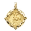 St. Anthony Medal, 31 x 31 mm, 14K Yellow Gold