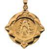 Our Lady of Lourdes Medal, 31 x 31 mm, 14K Yellow Gold