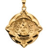 Caridad Del Cobre Medal, 31 x 31 mm, 14K Yellow Gold